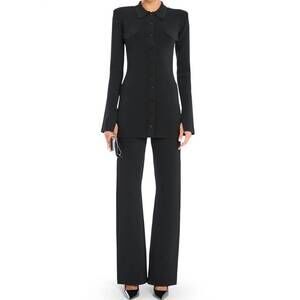 NEW SER.O.YA cleer mid-rise flare pant in black